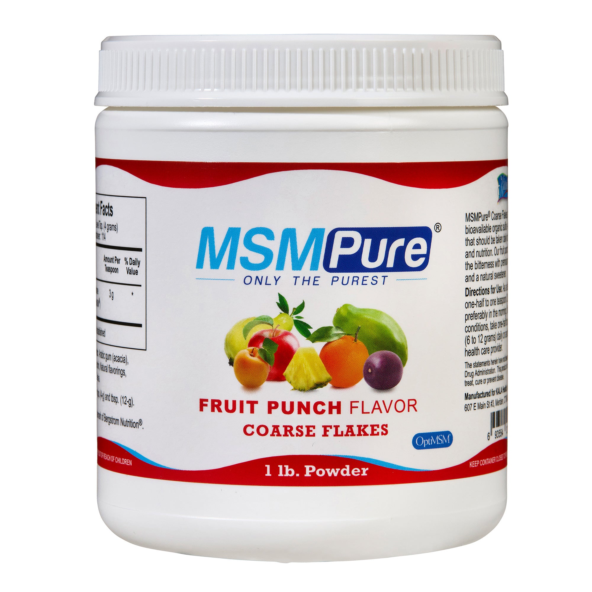 MSMPure Coarse MSM Powder Flakes – Pure Organic Sulfur for Joint Flexibility, Skin Health & Hair Support – US-Sourced MSM