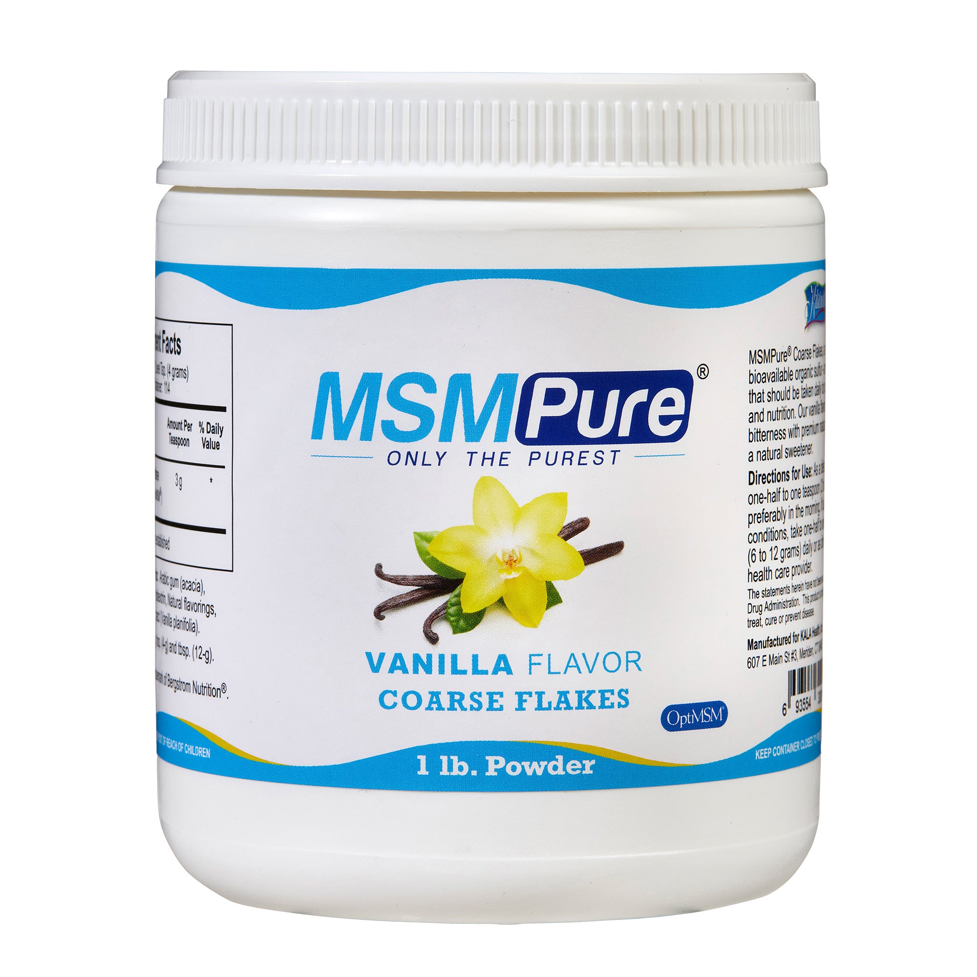 MSMPure Coarse MSM Powder Flakes – Pure Organic Sulfur for Joint Flexibility, Skin Health & Hair Support – US-Sourced MSM