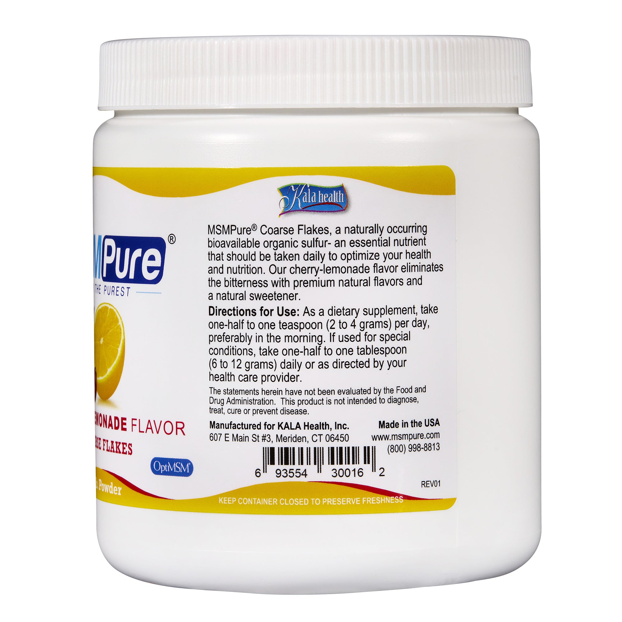 MSMPure Coarse MSM Powder Flakes – Pure Organic Sulfur for Joint Flexibility, Skin Health & Hair Support – US-Sourced MSM