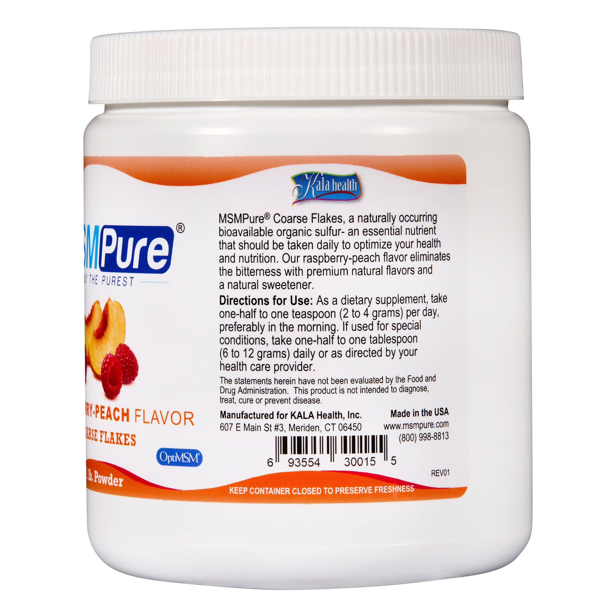 MSMPure Coarse MSM Powder Flakes – Pure Organic Sulfur for Joint Flexibility, Skin Health & Hair Support – US-Sourced MSM