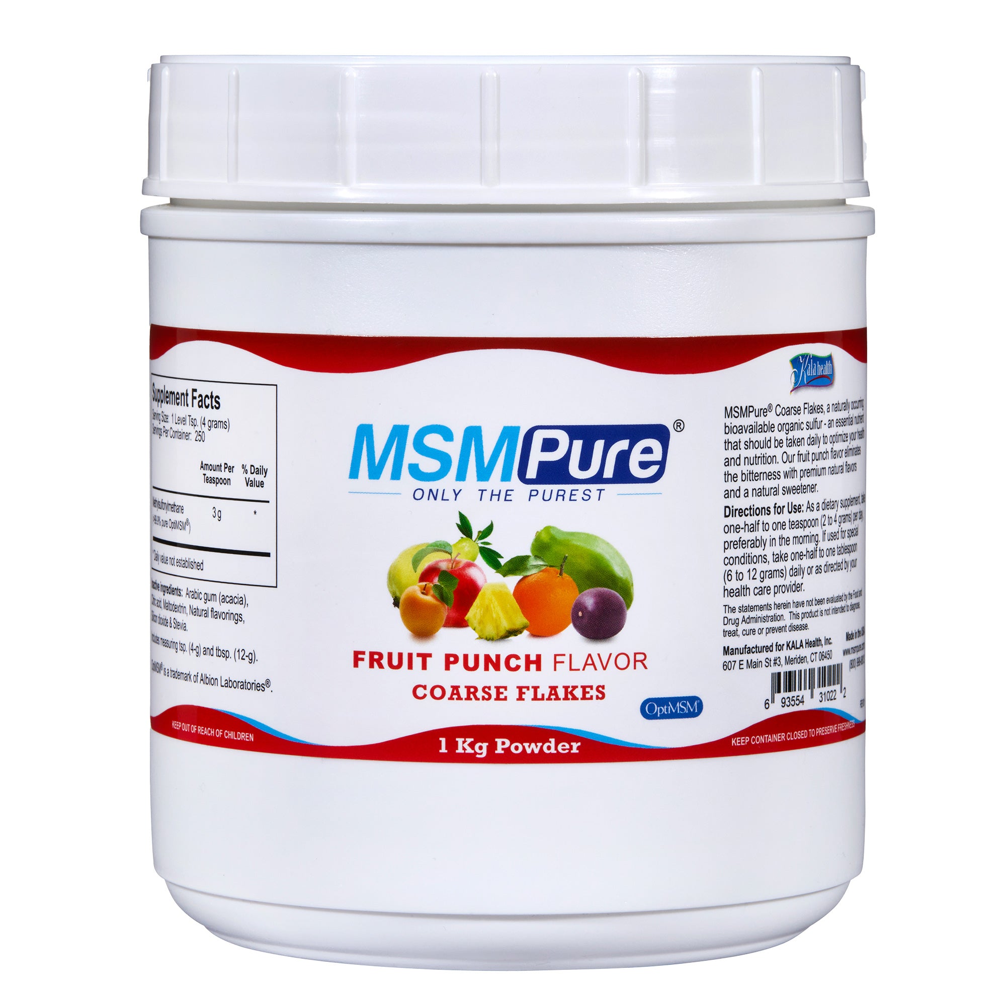 MSMPure Coarse MSM Powder Flakes – Pure Organic Sulfur for Joint Flexibility, Skin Health & Hair Support – US-Sourced MSM
