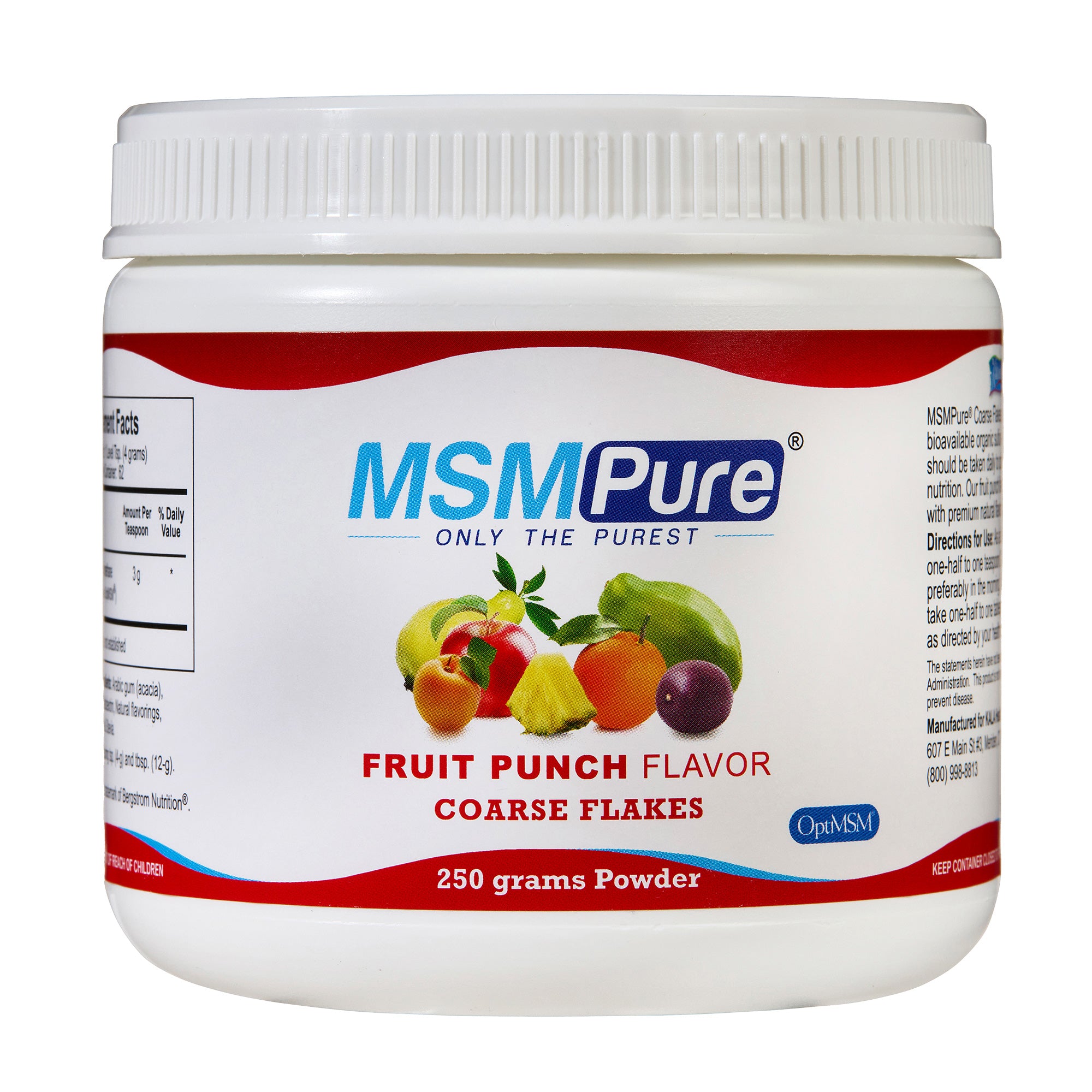 MSMPure Coarse MSM Powder Flakes – Pure Organic Sulfur for Joint Flexibility, Skin Health & Hair Support – US-Sourced MSM