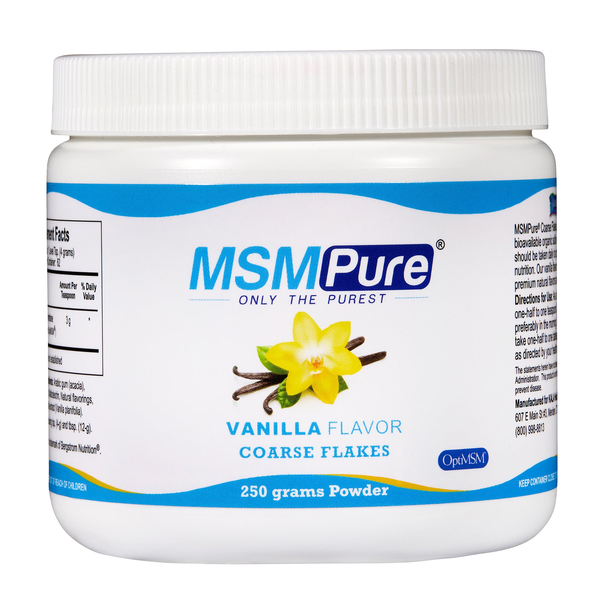 MSMPure Coarse MSM Powder Flakes – Pure Organic Sulfur for Joint Flexibility, Skin Health & Hair Support – US-Sourced MSM