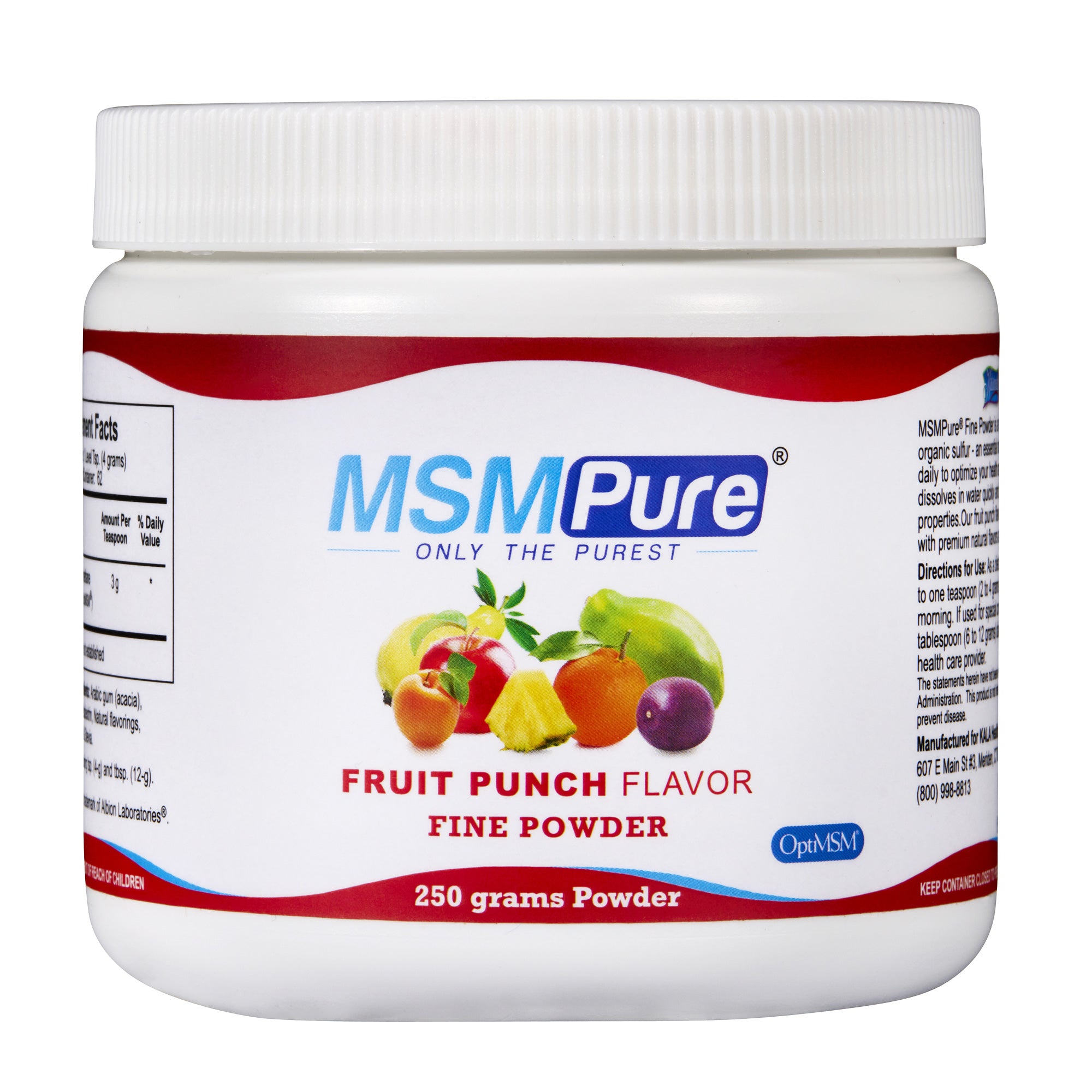 MSMPure Fine MSM Powder- Pure Organic Sulfur Crystals for Joint Flexibility, Skin & Hair Support – Fast-Dissolving, USA-Sourced MSM