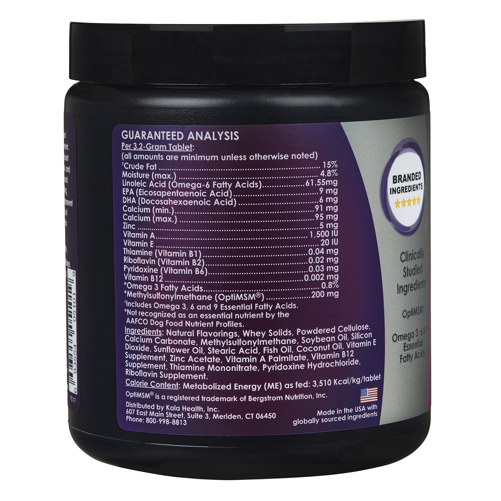 PeakTails Skin & Coat Support for Dogs – MSM, Fish Oil, Omega-3 & Omega-6 – Supports Healthy Skin & Shiny Coat