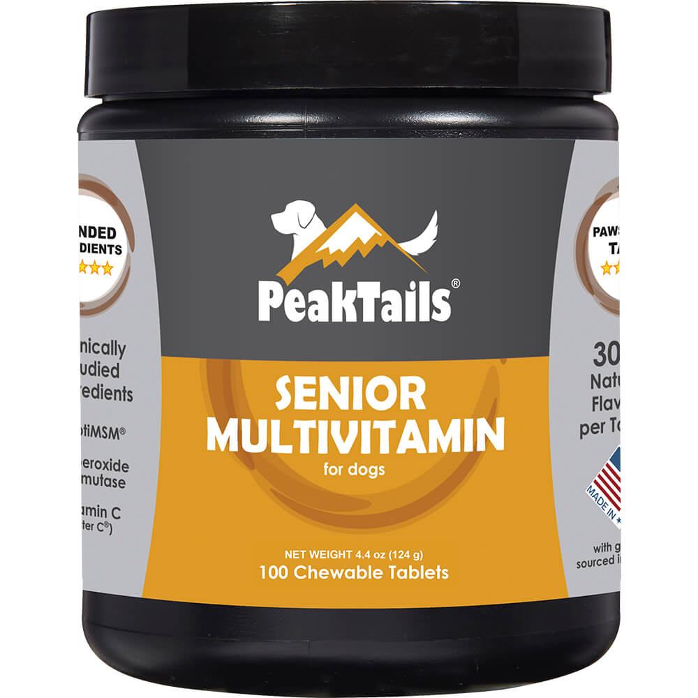 PeakTails Senior Multivitamin Tablets 100 Count