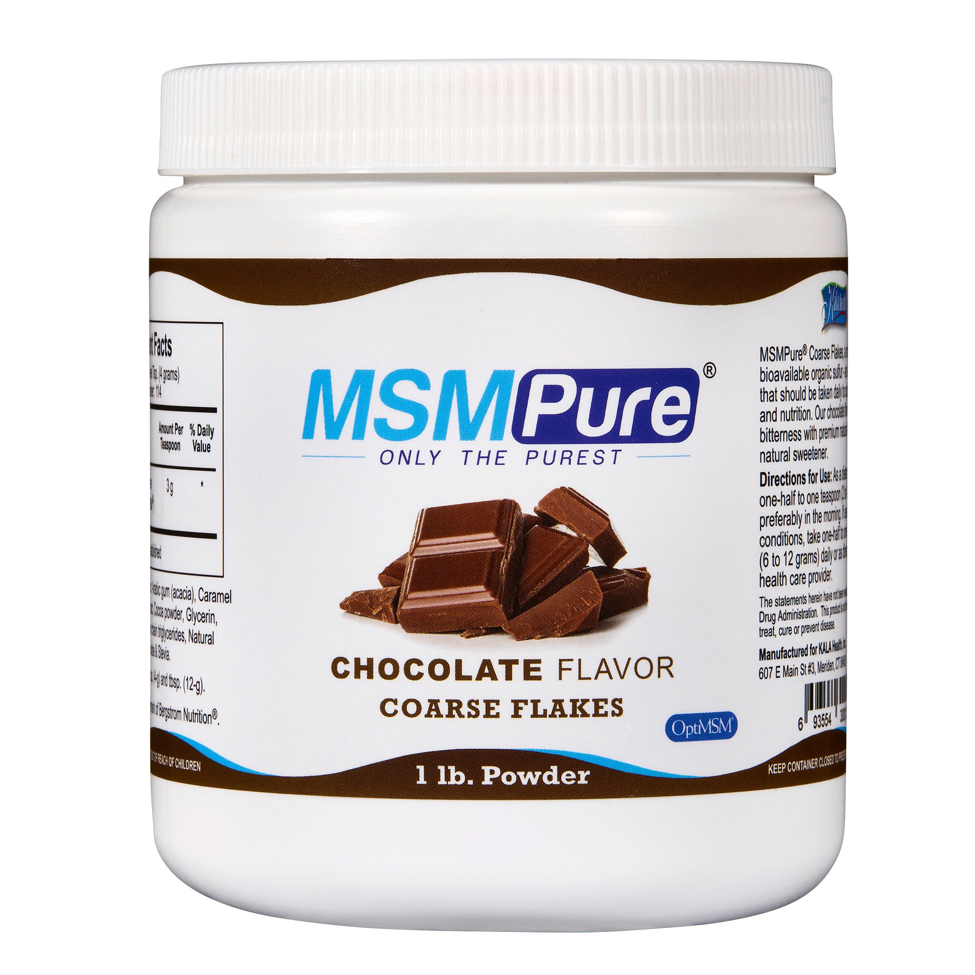 MSMPure Coarse powder flakes chocolate flavor 1 lb
