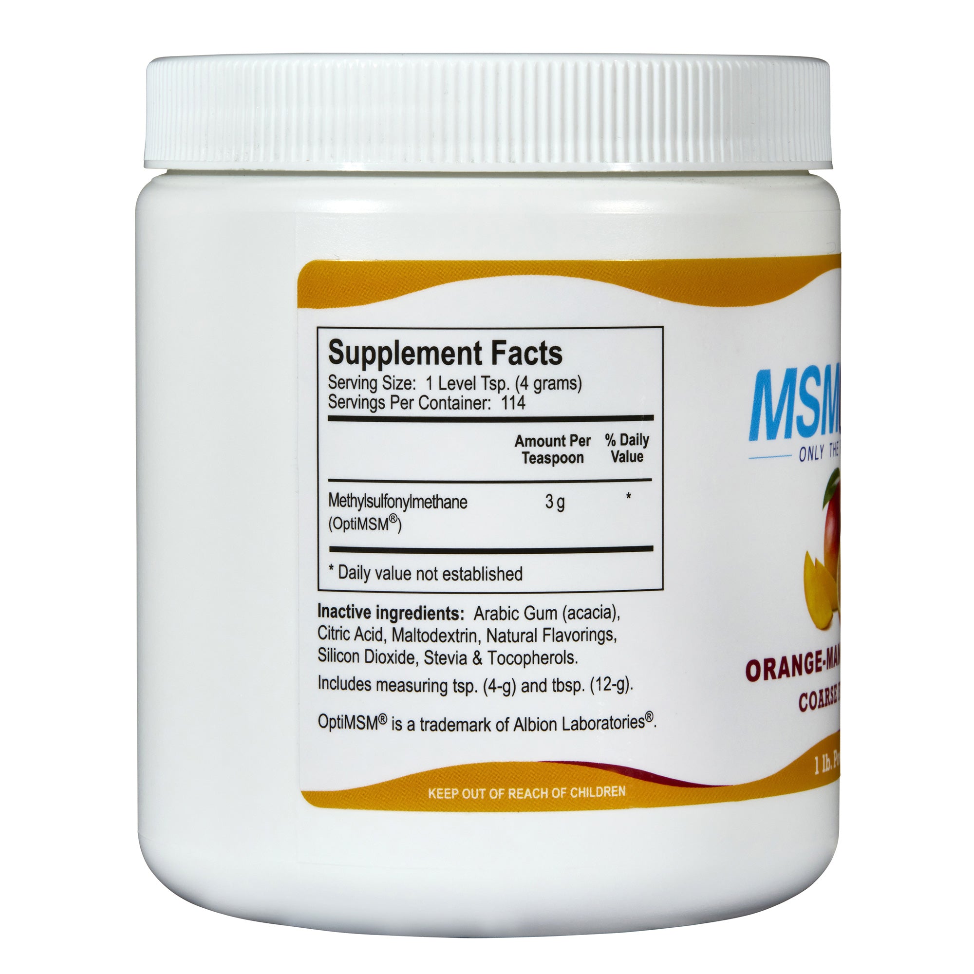 MSMPure Coarse MSM Powder Flakes – Pure Organic Sulfur for Joint Flexibility, Skin Health & Hair Support – US-Sourced MSM
