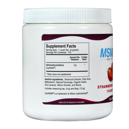 MSMPure Coarse MSM Powder Flakes – Pure Organic Sulfur for Joint Flexibility, Skin Health & Hair Support – US-Sourced MSM