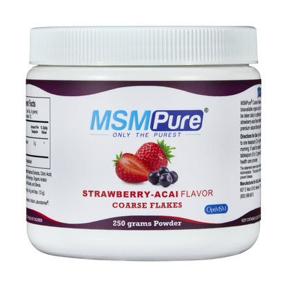 MSMPure Coarse MSM Powder Flakes – Pure Organic Sulfur for Joint Flexibility, Skin Health & Hair Support – US-Sourced MSM