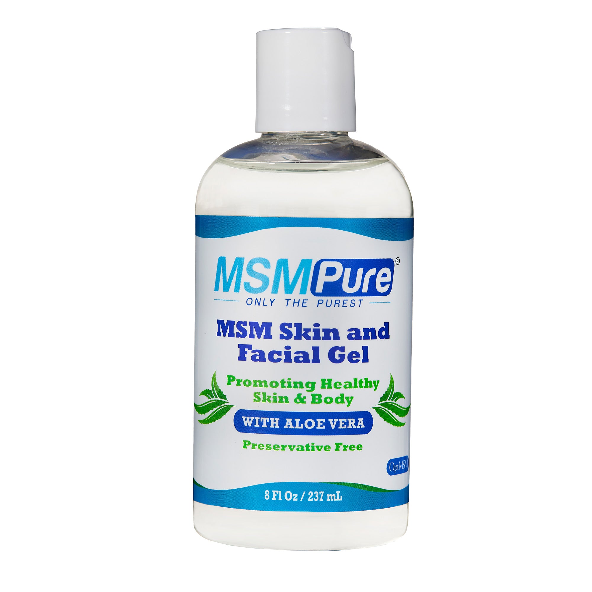 MSMPure Max Strength MSM Gel with Organic Aloe – 8 oz, Preservative-Free Skin Care for Smooth, Radiant Skin- US-Sourced MSM