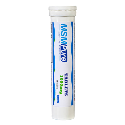 MSMPure MSM Tablets – 1,000 mg Organic Sulfur per Tablet for Joint Flexibility, Skin & Hair Support- US-Sourced MSM