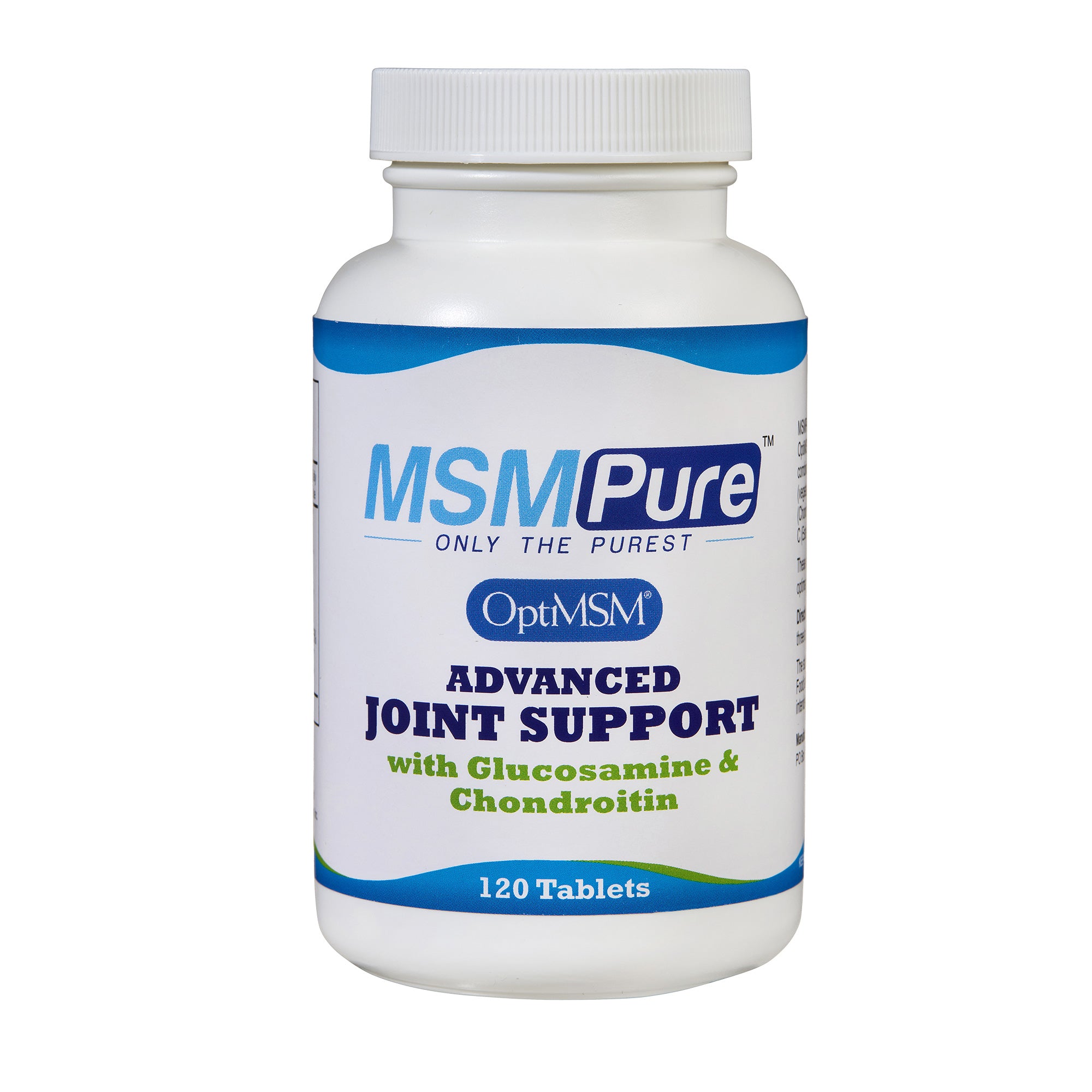 MSMPure Advanced Joint Support Tablets – Glucosamine, Chondroitin, OptiMSM, Ester-C & Manganese for Joint Health, Flexibility & Mobility