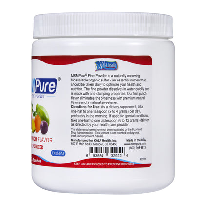 MSMPure Fine MSM Powder- Pure Organic Sulfur Crystals for Joint Flexibility, Skin & Hair Support – Fast-Dissolving, USA-Sourced MSM