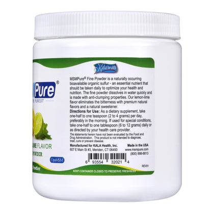 MSMPure Fine MSM Powder- Pure Organic Sulfur Crystals for Joint Flexibility, Skin & Hair Support – Fast-Dissolving, USA-Sourced MSM