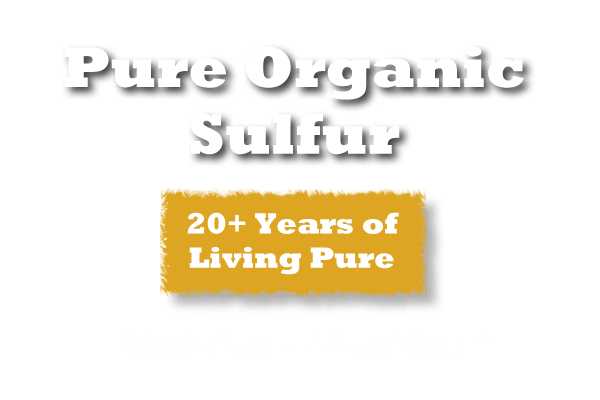 MSM is Organic Sulfur