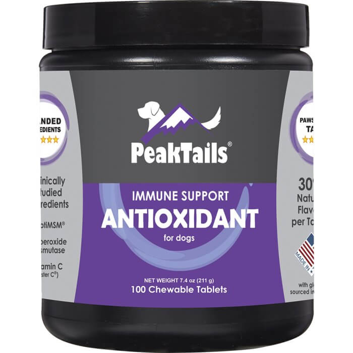 PeakTails Antioxidant 100ct front