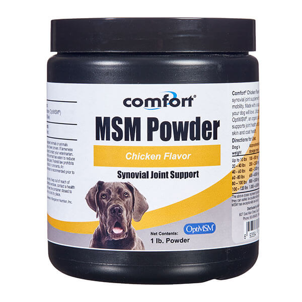 Comfort MSM Powder for Dogs Chicken Flavoring Supplement