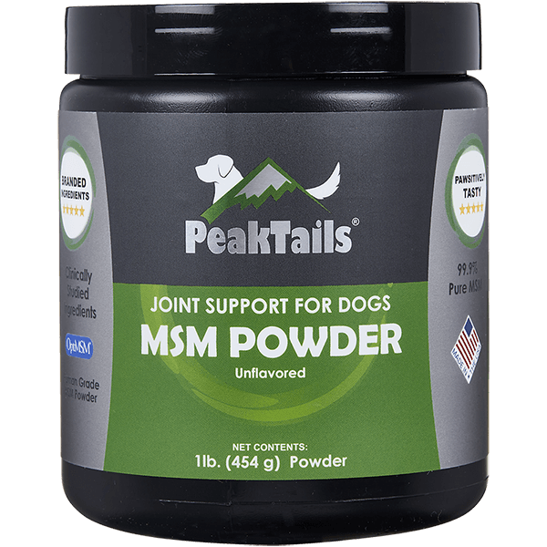 PeakTails MSM Powder for Dogs Supplement Unflavored